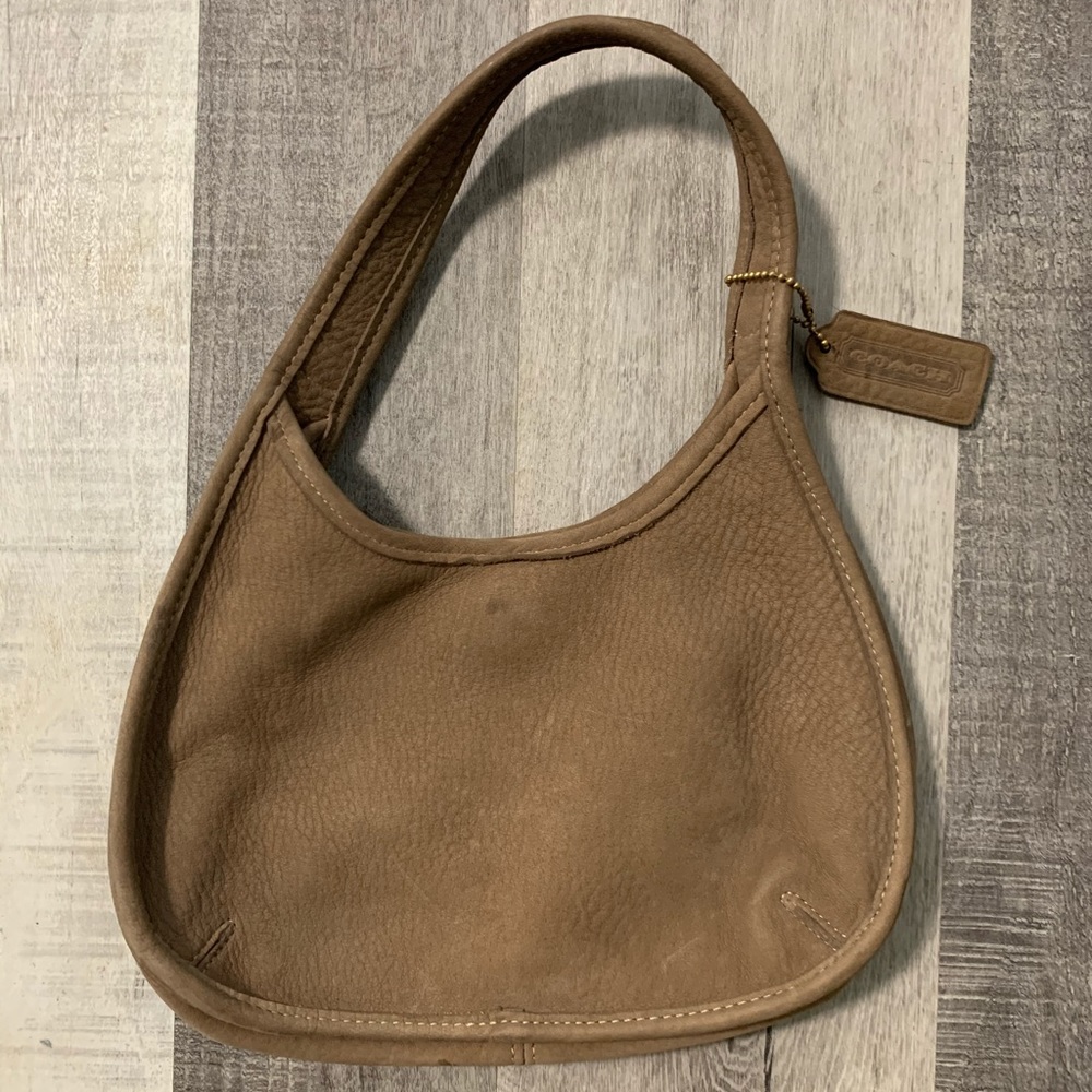 Vintage coach ergo bag brown suede